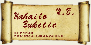 Mahailo Bukelić vizit kartica